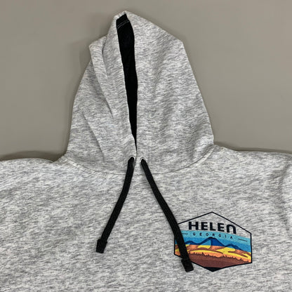 LONEROCK Helen Georgia Tie Hoodie Sz 2XL White/Grey