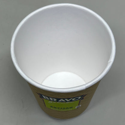 BRAVO (500 Cups) 12oz Double Wall Recycled Paper Cup Brown 511576