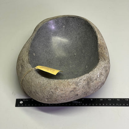 HABINI River Stone Bowl 15"x11.5"x5" Grey
