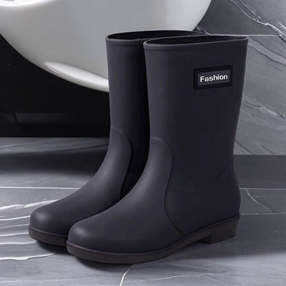 Women's Non-slip Mid-calf Soft Bottom Rain Boots