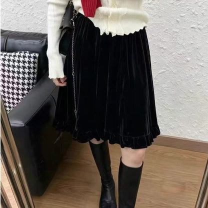 Designed Pleated Skirt For Women