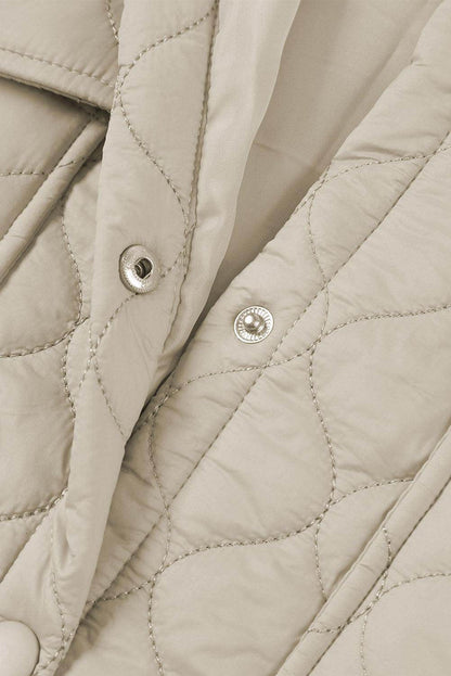 Snap Down Collared Winter Coat for Stylish Warmth