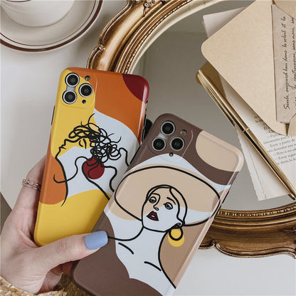 The line covers the phone case