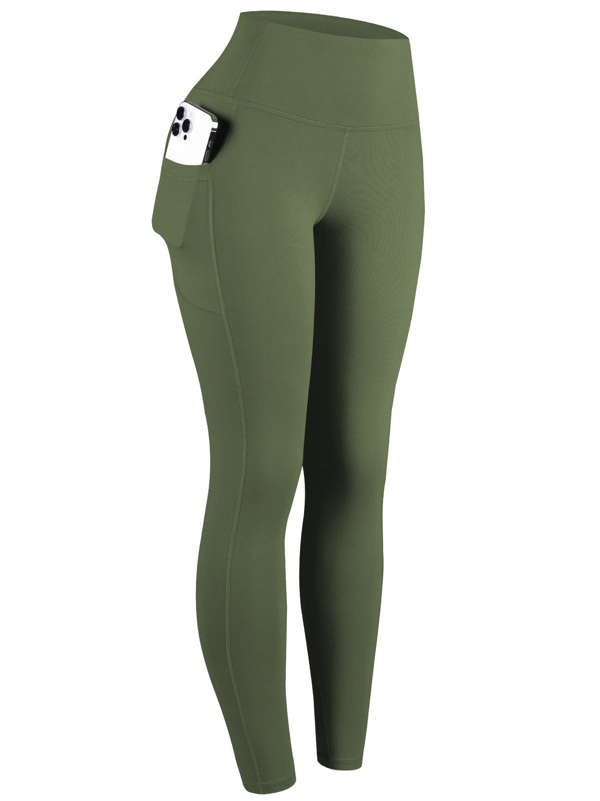 Solid-color Side-pocket Running And Yoga Pants With A Bare-feel Fit