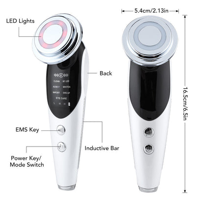 7-in-1 Facial Massager EMS LED Skin Care Device