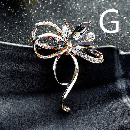 Ladies Zircon Brooch Dress Jacket Accessories