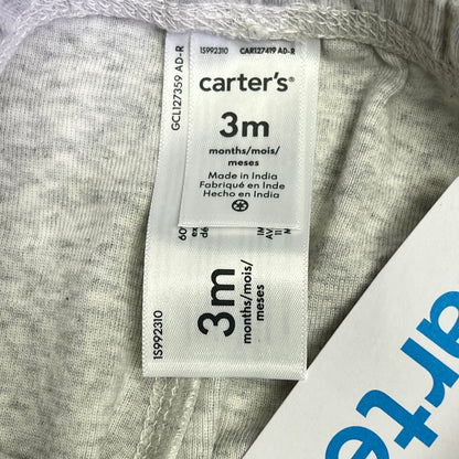 CARTERS (SET OF 2) Cotton Jogger Pants Baby's 3M Heather Grey/Ivory 1S992310