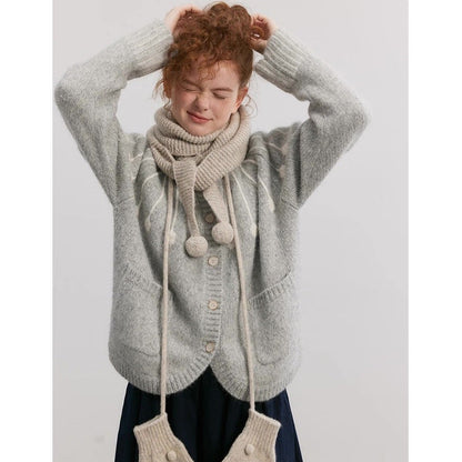 Alpaca Wool And Cotton Hand-embroidered Sweater Coat