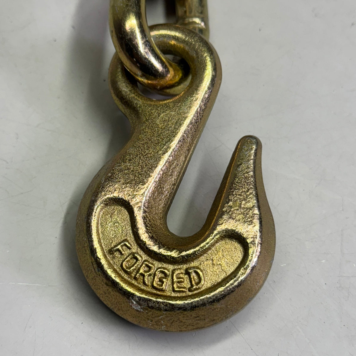 FORGED G70 Transport Chain With Clevis Hooks 3.5" X 2", Golden