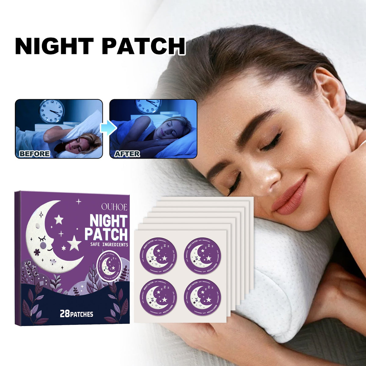 Night Patch, Improve Sleep Quality Relax Body And Mind, Relieve Fatigue And Gently Care For Sleep