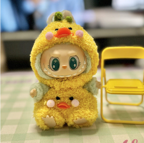 Clothing] Labubu Clothes with PVC Face Pendant, Labubu Sitting Party Series Doll Clothing