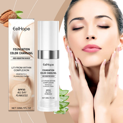 Warm Change Concealer Foundation Naturally Moisturizes Face With A Light And Long-Lasting Moisturizing Foundation