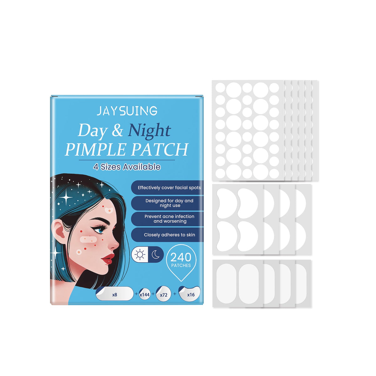 Day And Night Acne Cover Face Acne Patch Comfortably Repair Skin Oil Control Cover Acne Patch