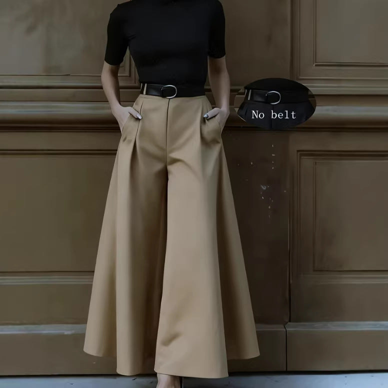 European And American-style Figure-flattering High-waisted A-line Skirt