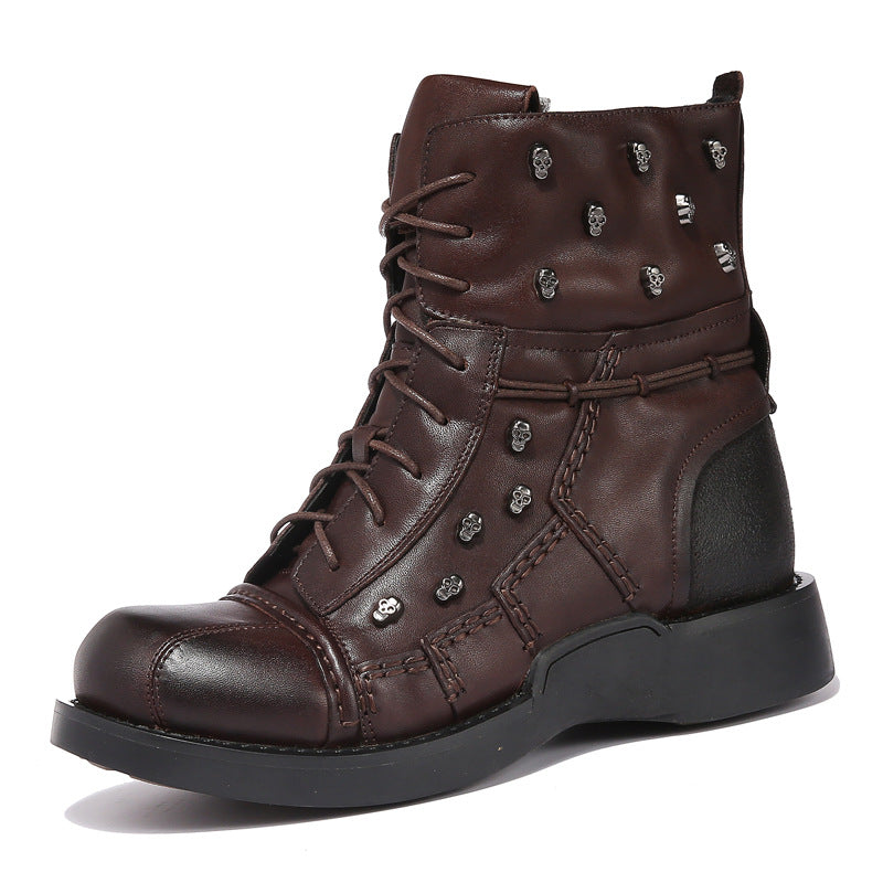 British Personalized Punk Martin Boots Men
