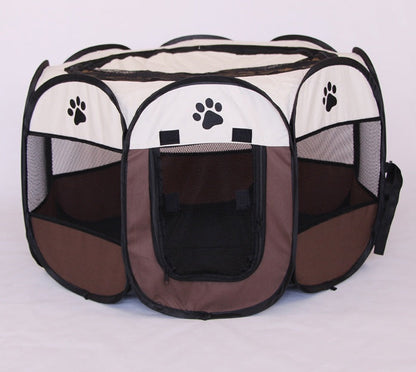 Folding Octagonal Pet Fence Oxford Cloth Cat And Dog Kennel