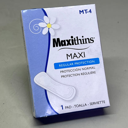 HOSPECO (250 PACK) MT4 Maxithins #4 Vended Sanitary Napkins (New Other, Distressed Box)