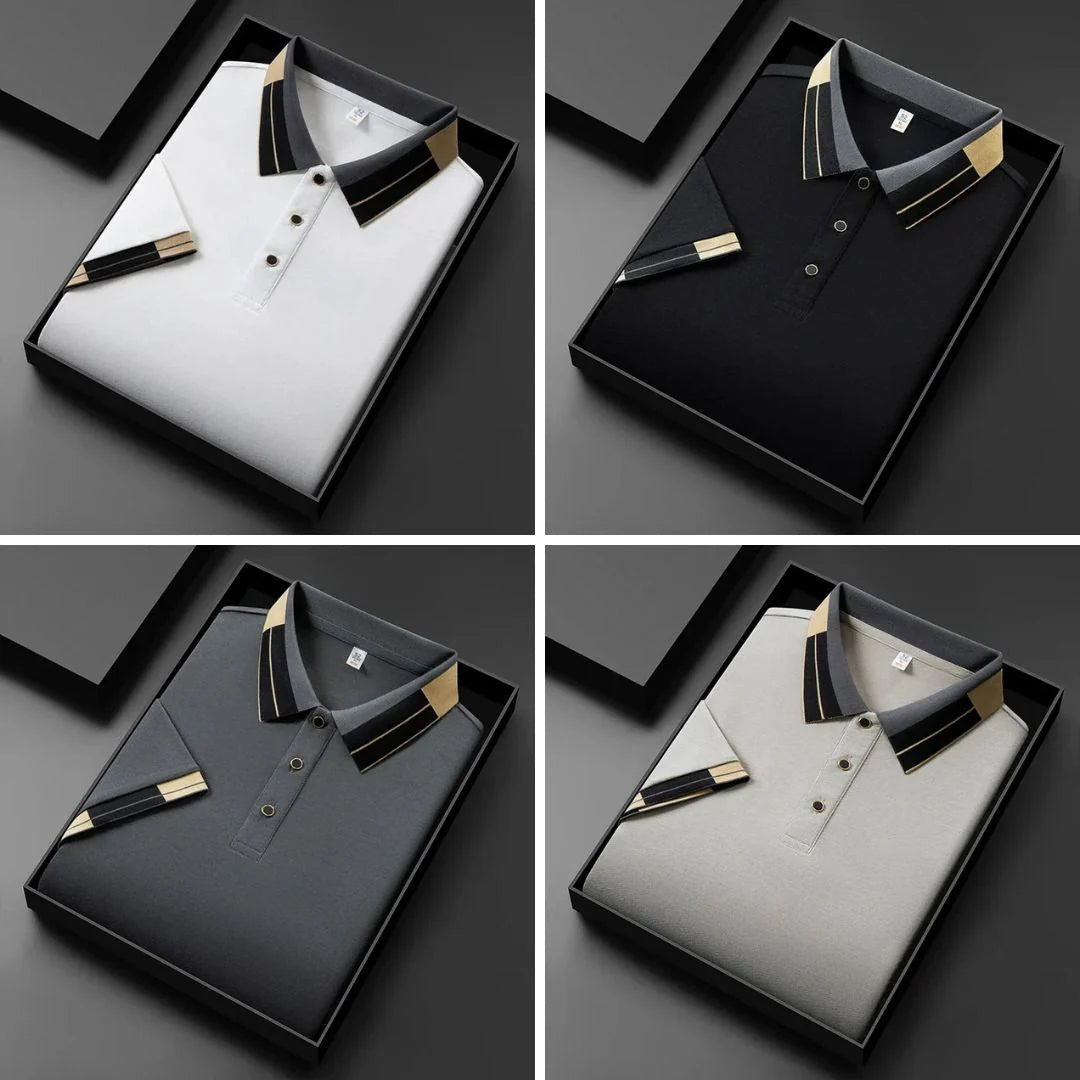 Men's Casual All-matching Summer Lapels Short Sleeve
