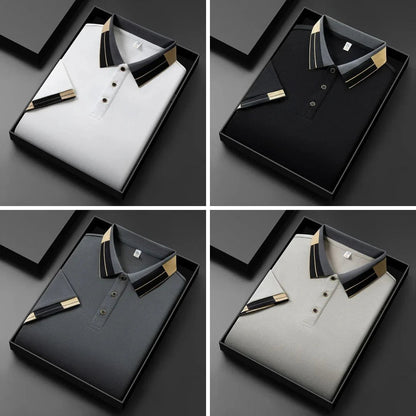 Men's Casual All-matching Summer Lapels Short Sleeve
