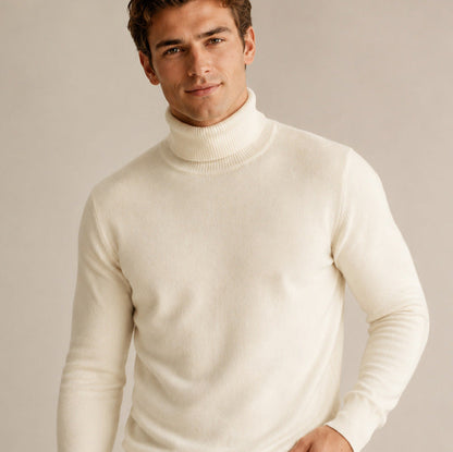 Mens New High-neck Long-sleeve Sweater