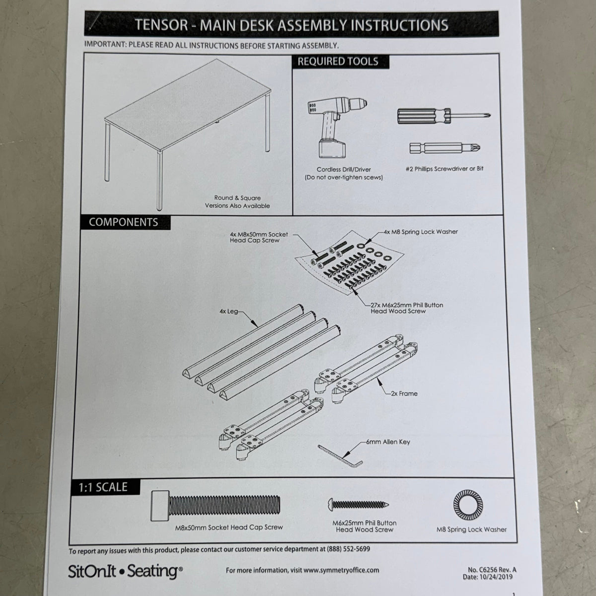 SITONIT SEATING Tensor Leg Set White White 80-009546-02