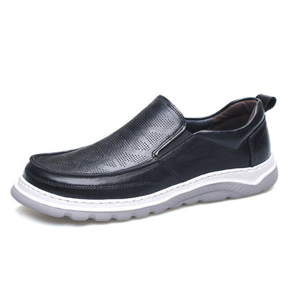 Men's  Genuine Leather Perforated Loafers Shoes