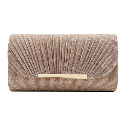 Women's Hardware Edge Party Pattern Fine Pink Clutch