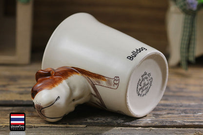 Hand-painted Animal Mug English Bulldog Ceramic