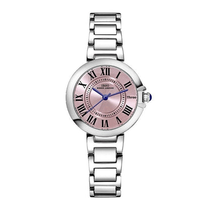 Women's Roman Numeral Steel Band Wristwatch