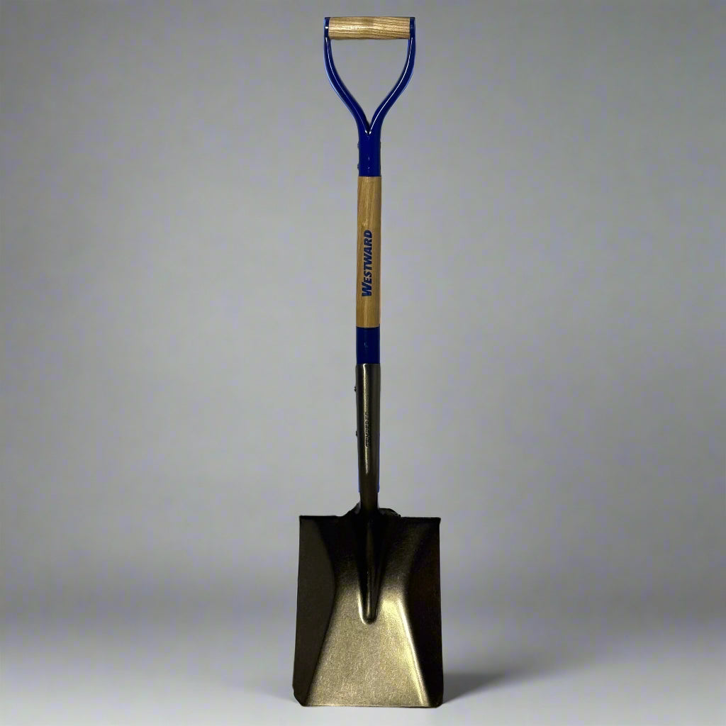 WESTWARD Square Point Shovel 30" 14 Gal, Natural Wood Handle 1WG34A
