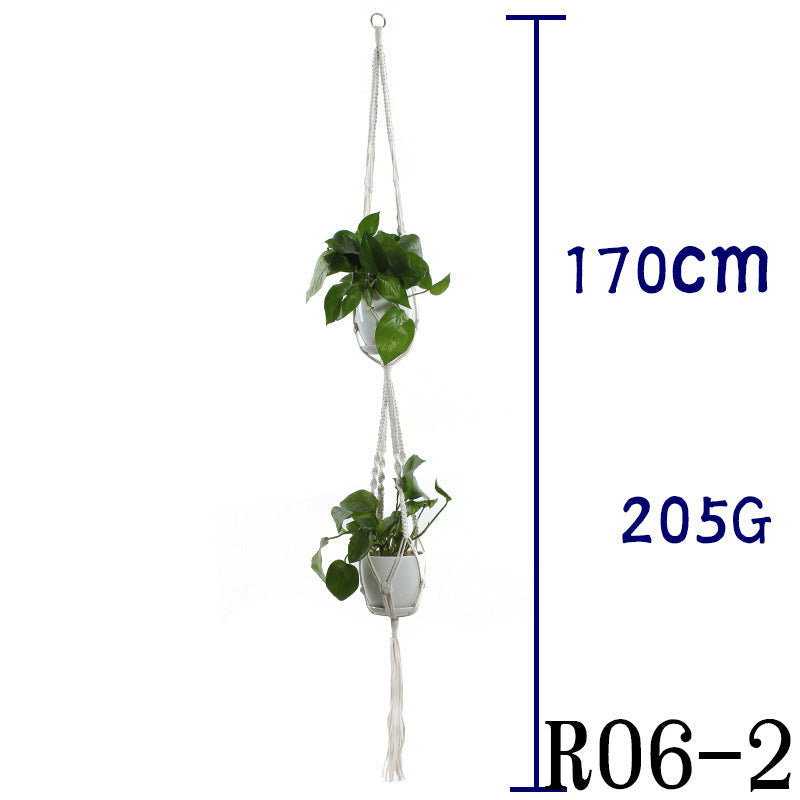 Beige Cotton Rope Plant Hanger