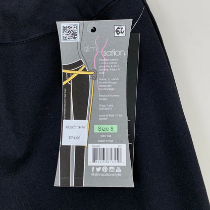 MULTIPLES Relaxed Leg Pant Petite Women's Sz 8 Black M2623P