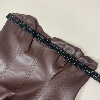NORMA KAMALI Strapless Grace Mini Dress Unlined Women's Sz XL/42 Chocolate