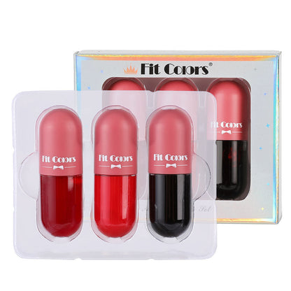 Rich Lip Dye Lip Liquid Partial Pearlescent Fine Flash Moisturizing Hydrating Temperature Controlled Discoloration Lip Oil Lip Gloss Liquid Set Box
