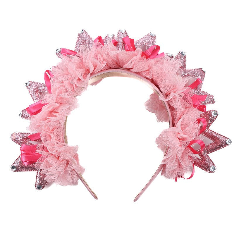 Fashion Fabric Crown Hair Hoops for Women