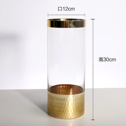Glass vase modern transparent hydroponic flower vase home decoration ornaments
