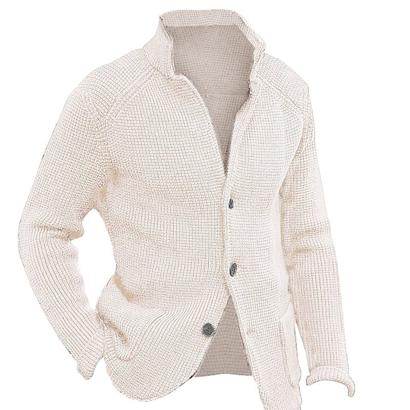 Amazon New Autumn And Winter Men's Lapel Knitted Cardigan Cross-border Coat Sweater Jacket Single-breasted Thick Sweater