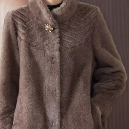 Temperamental Mother Winter Clothing Mink Velvet Coat