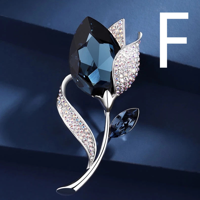 Ladies Zircon Brooch Dress Jacket Accessories