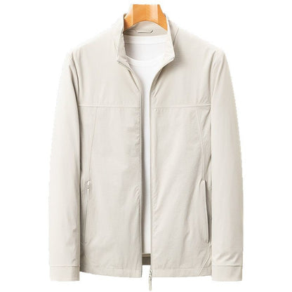 Mens Slim-fit Stand-collar Jacket