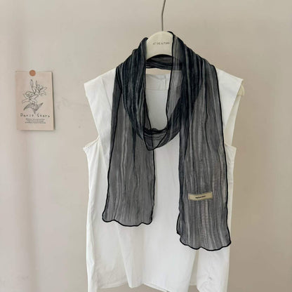 Vintage Ombre Long Silk Scarf
