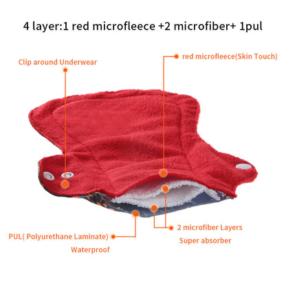 Washable waterproof sanitary napkins