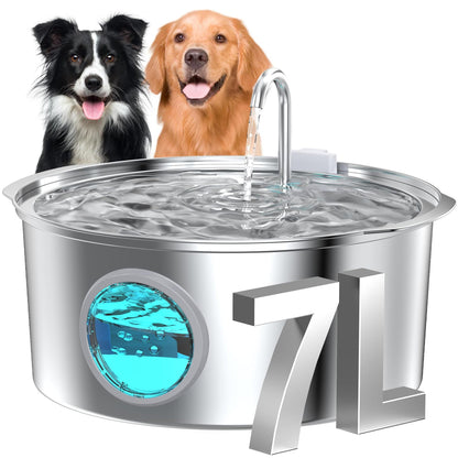 Stainless Steel Pet Water Dispenser with Large Capacity, Automatic Heating and Circulating Water for Cats and Dogs