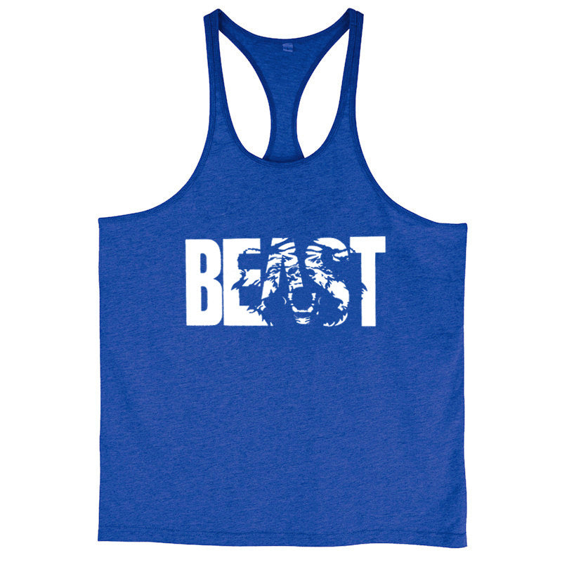 Men's Fitness Sports Printed Tank Top