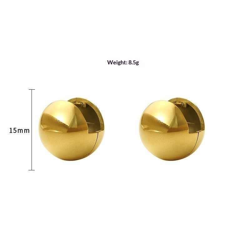 Simple And Versatile Ladies' 316 Stainless Steel Earrings