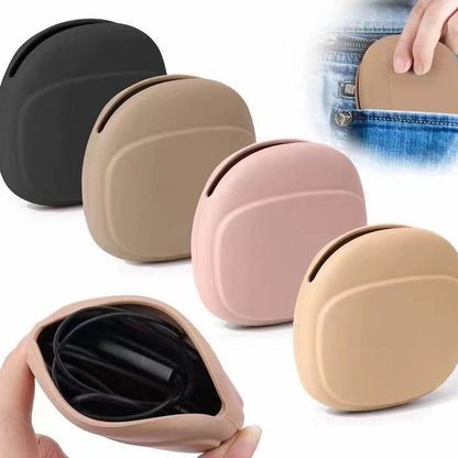 Silicone earphone cable bag Data cable storage case Silicone storage bag Silicone earphone bag