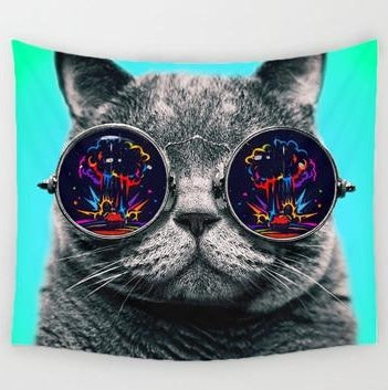 Cute Cat Wall Tapestry
