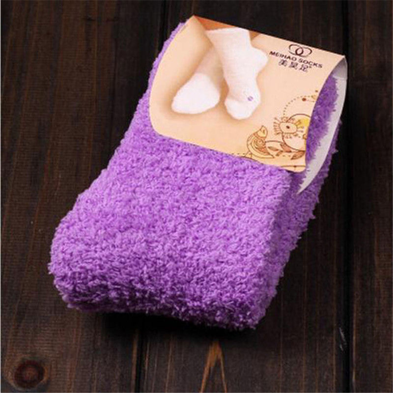 Warm feet on bed household warm socks