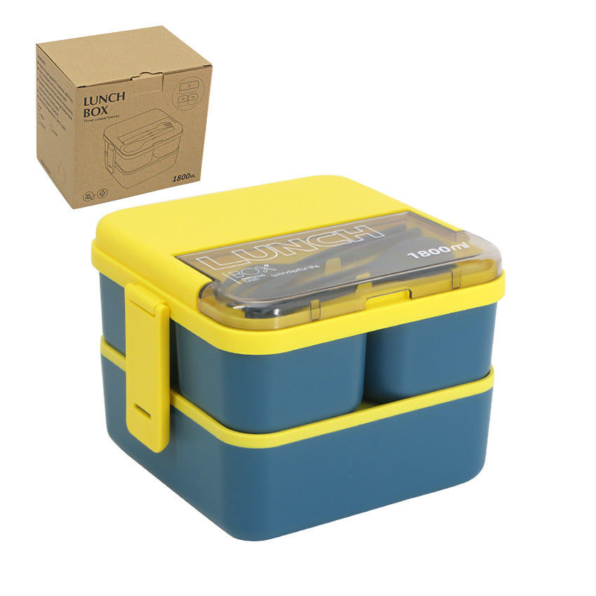 Sealed microwaveable double layer lunch box