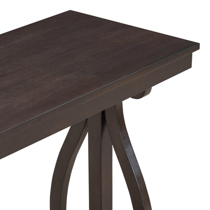 48-Inch Rustic Vintage Console Table --- Farmhouse Style Entryway Table with Open Shelf and Sturdy Construction  (Espresso)